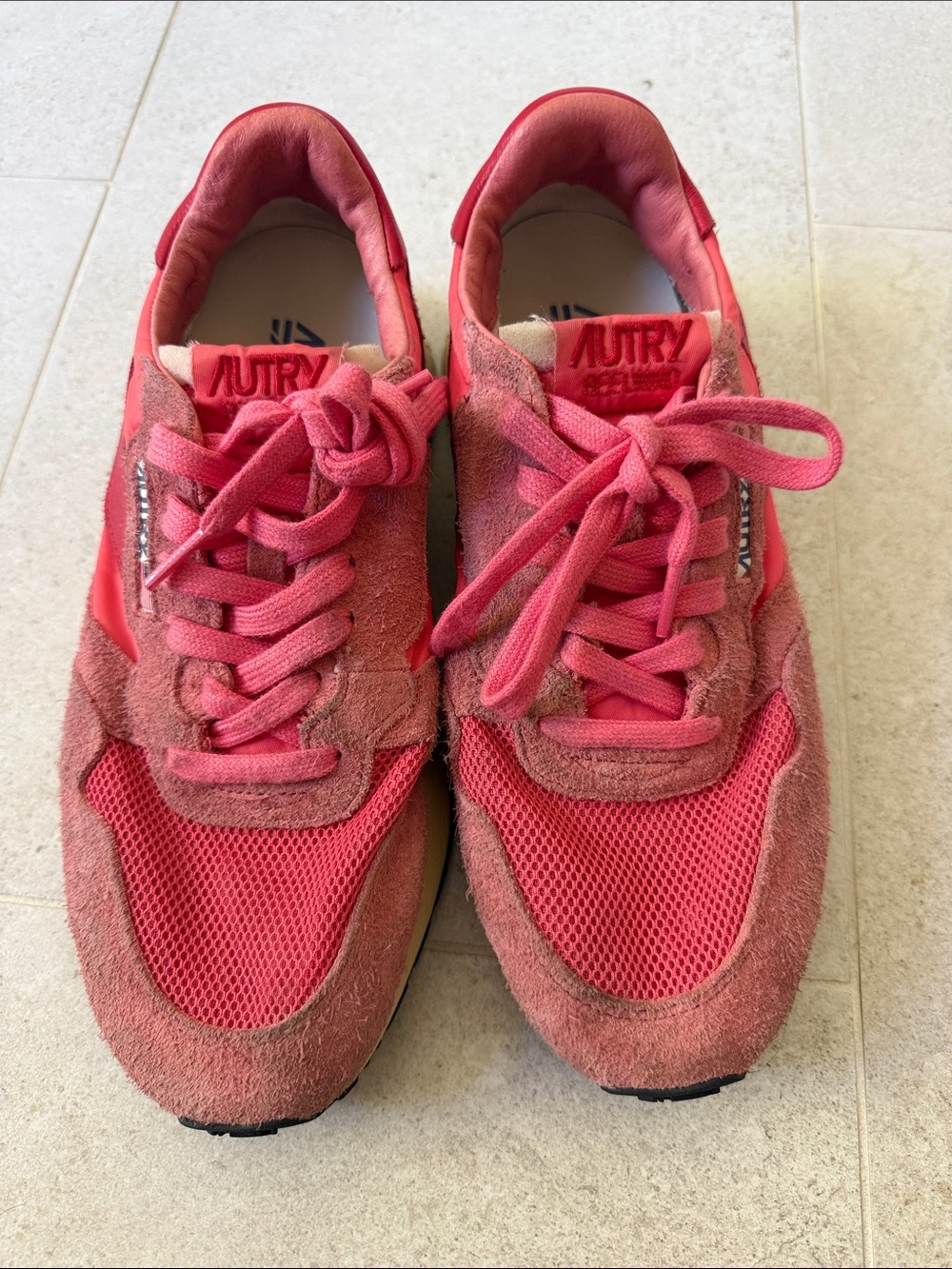 Autry Women’s Coral Mesh & Suede Lace-Up Sneakers